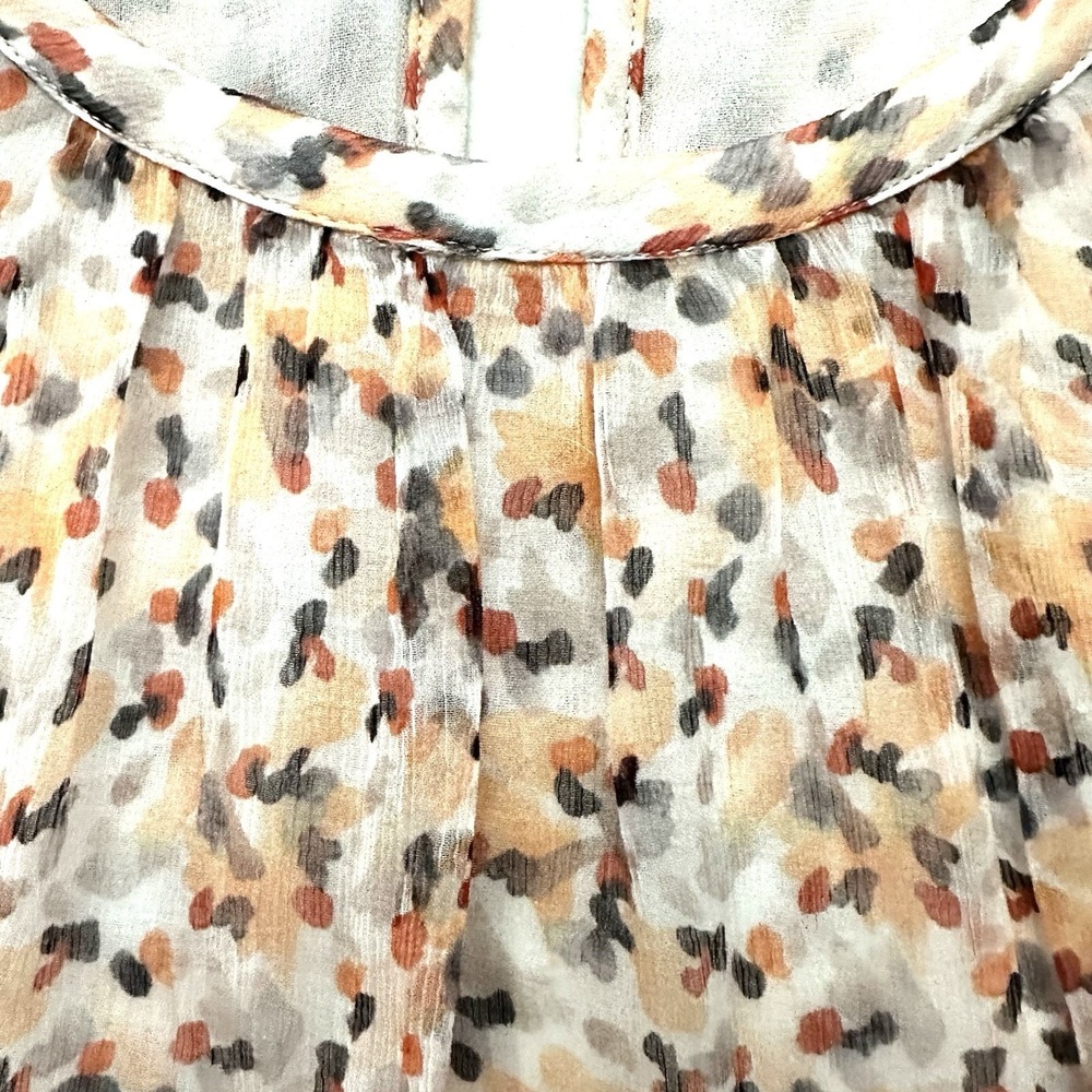 Able XL Jasmine Bell Sleeve Confetti Dot Printed Blouse Chiffon Cupro - Picture 9 of 13